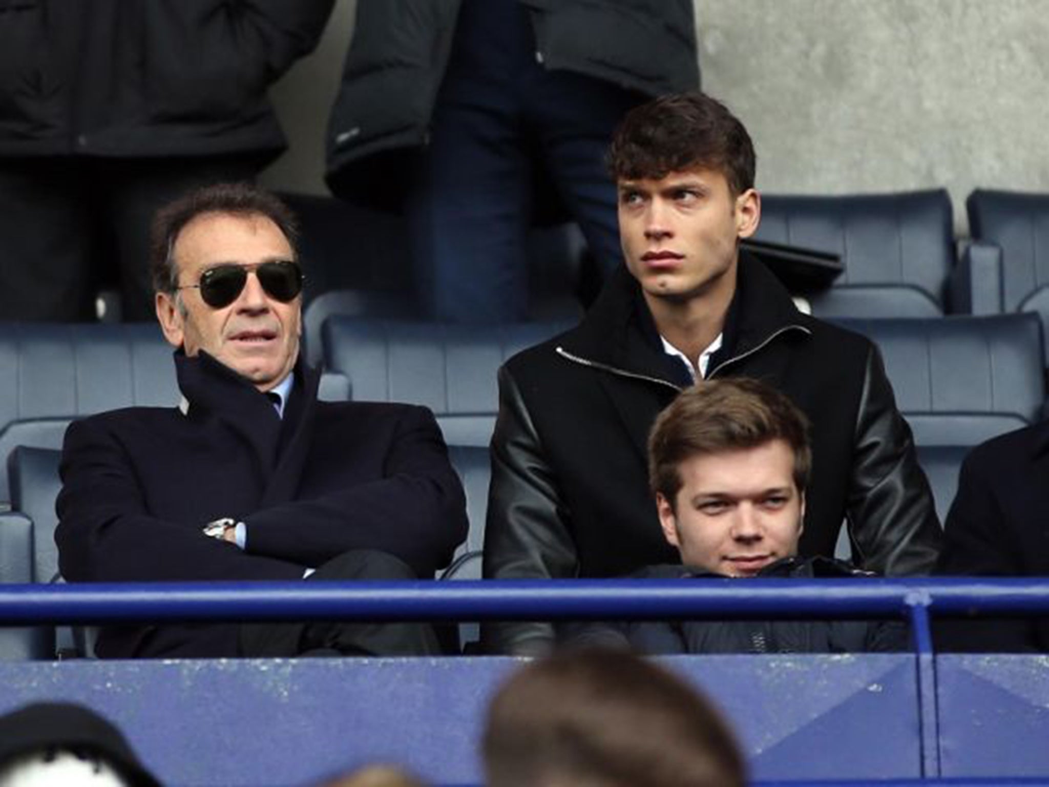 Massimo Cellino, left, has said he will stay away from Leeds games having indicated he will sell to a fans’ group