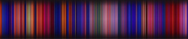 The average colour of every frame of different films shows their ...
