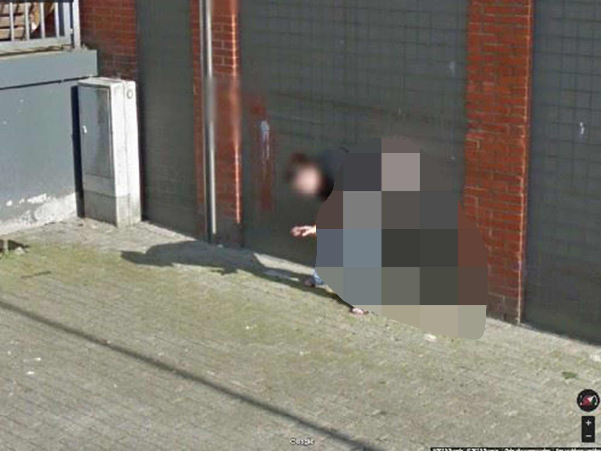 Google Street View fails to blur face of woman caught on camera urinating in alleyway in Almere, Netherlands The Independent The Independent image