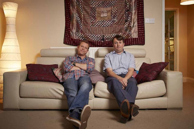 The odd couple: Robert Webb and David Mitchell in 'Peep Show'