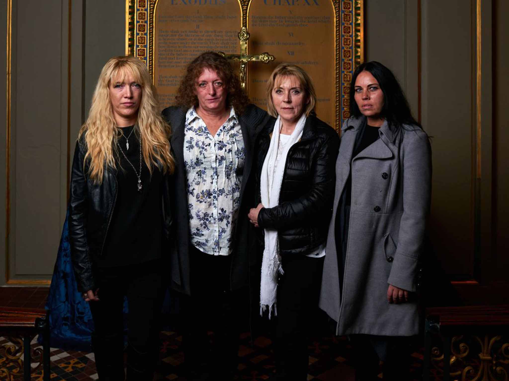 Lorna and Yvonne Dick, Janette and Nicola Reid, all victims' relatives