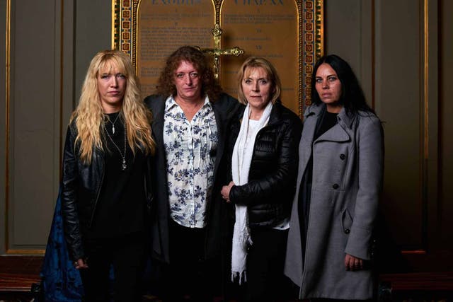 Lorna and Yvonne Dick, Janette and Nicola Reid, all victims' relatives