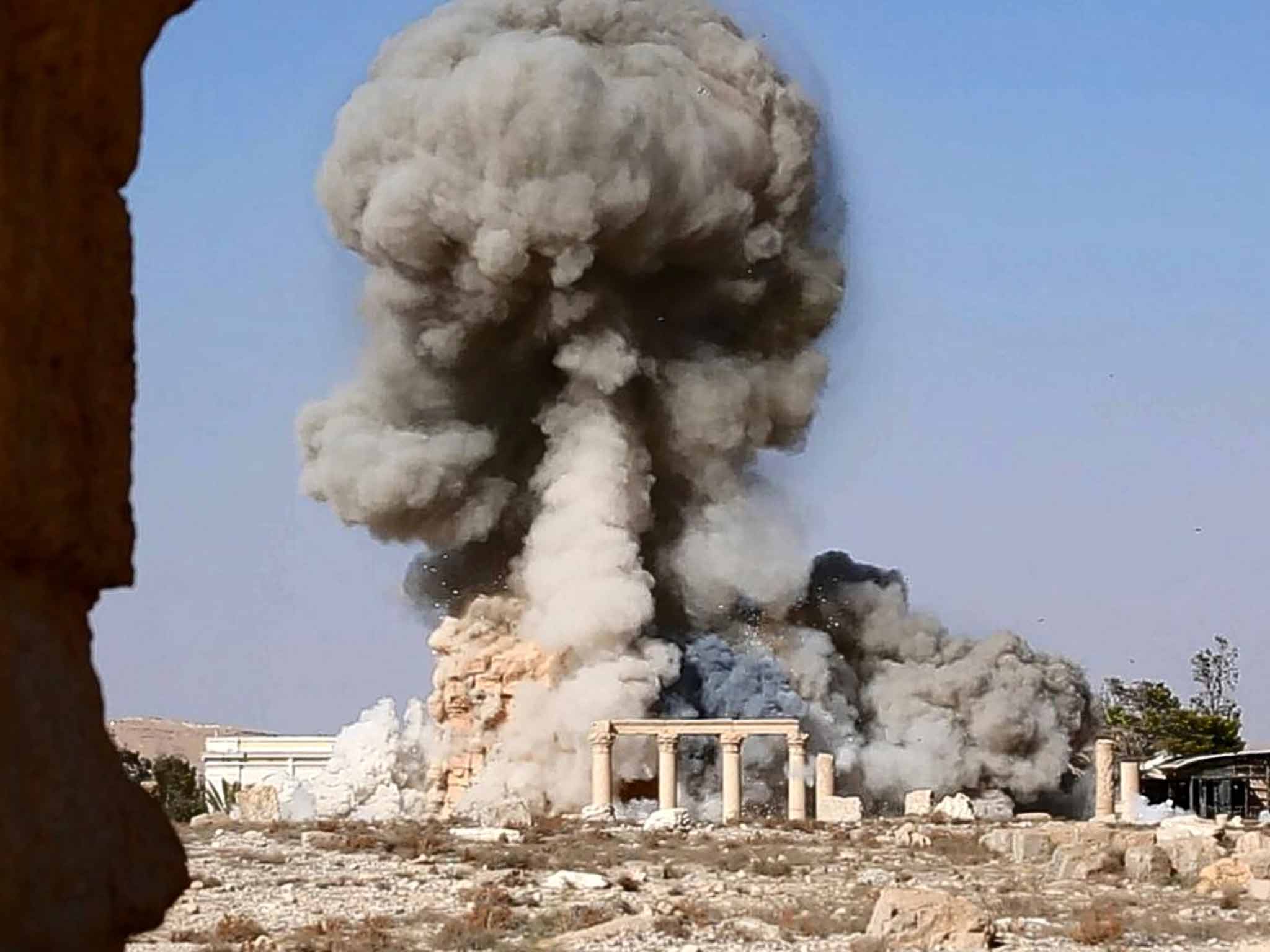 Up in smoke: Isis has destroyed several key ruins in the ancient city