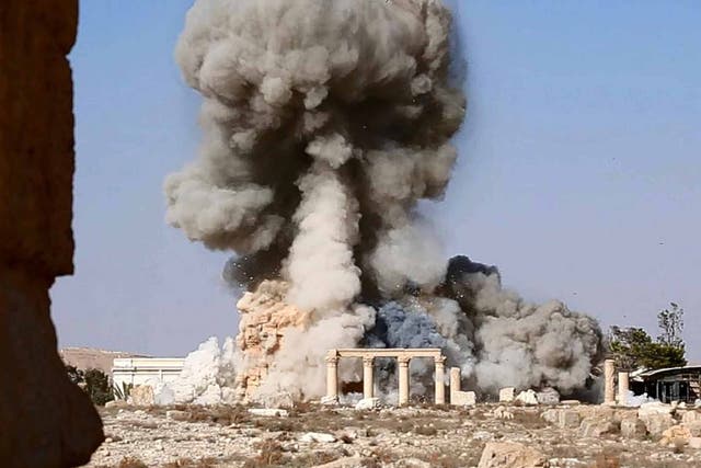 Up in smoke: Isis has destroyed several key ruins in the ancient city