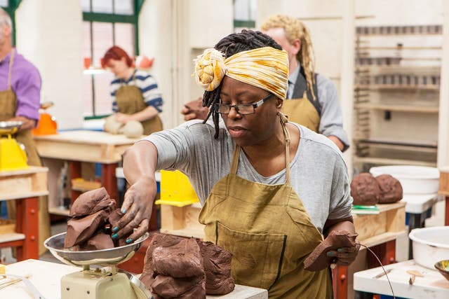 The programme’s amateur potters, such as Sandra, are all nice, normal people, which makes for comforting viewing