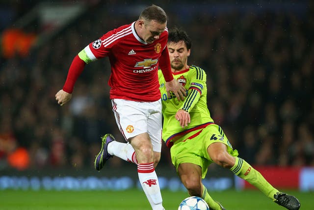 Wayne Rooney in action against CSKA Moscow