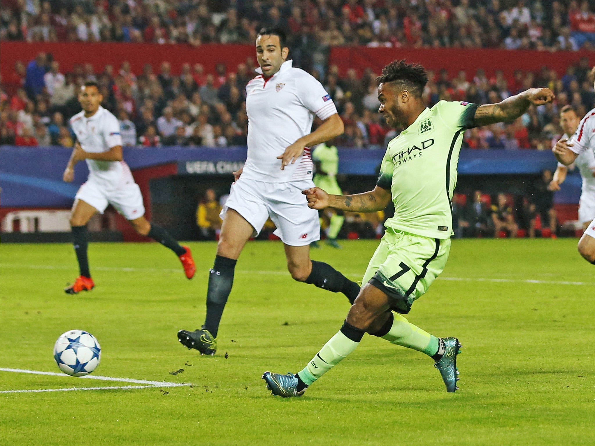 Raheem Sterling scores City's first