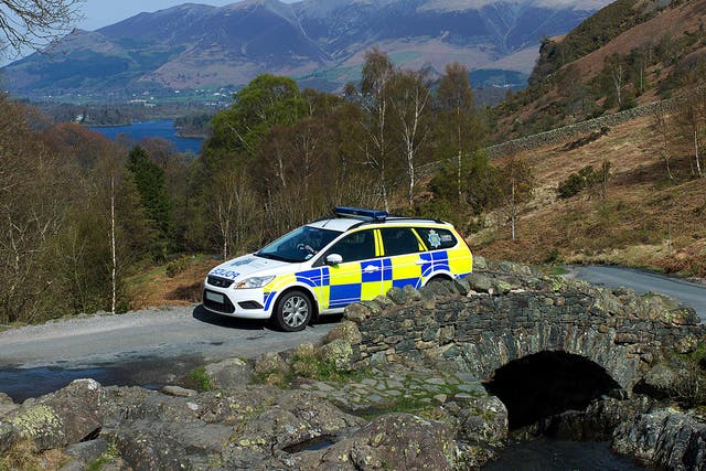 Cumbria police have to patrol 2,600 square miles of terrain, including 150 miles of coastline and England’s highest mountains