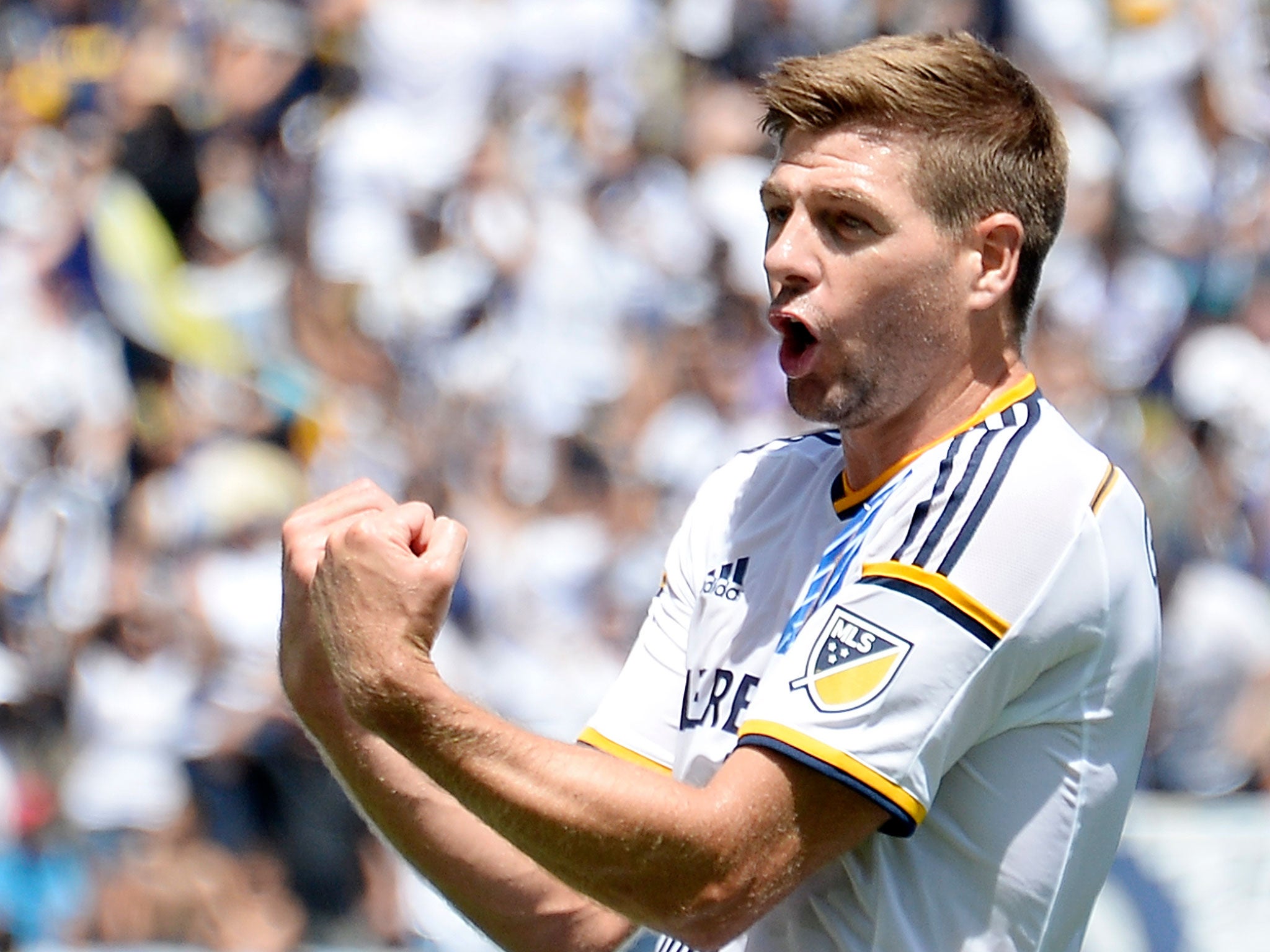 Steven Gerrard in action for LA Galaxy