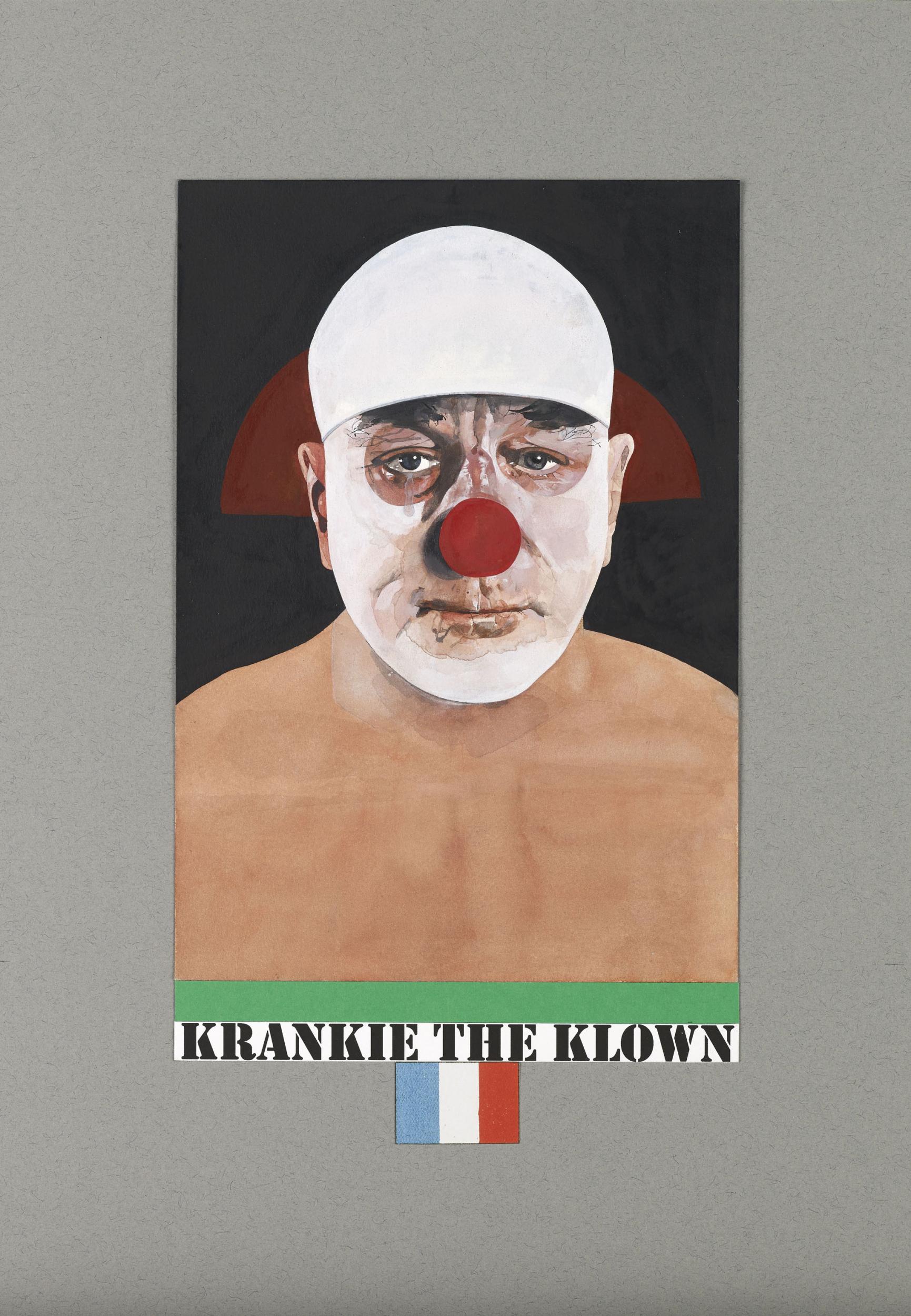 Peter Blake, Krankie the Klown, 2015, watercolour on paper