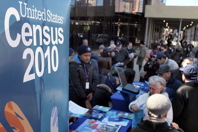 The US census is held every ten years, with 2010 the last year it was collated