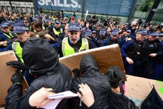 Student protest turns violent as police clash with demonstrators 