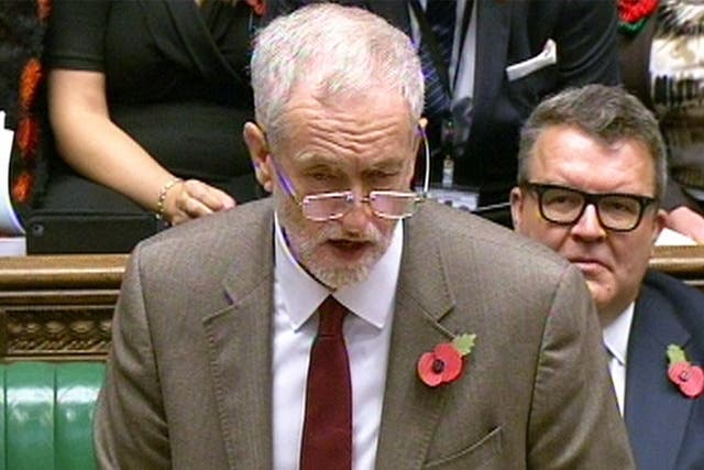 The Labour leader speaking at PMQs on Wednesday