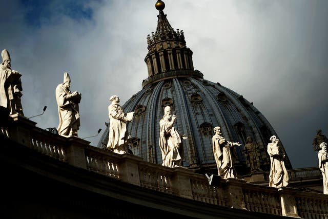The dome of St Peter's basilica at the Vatican
