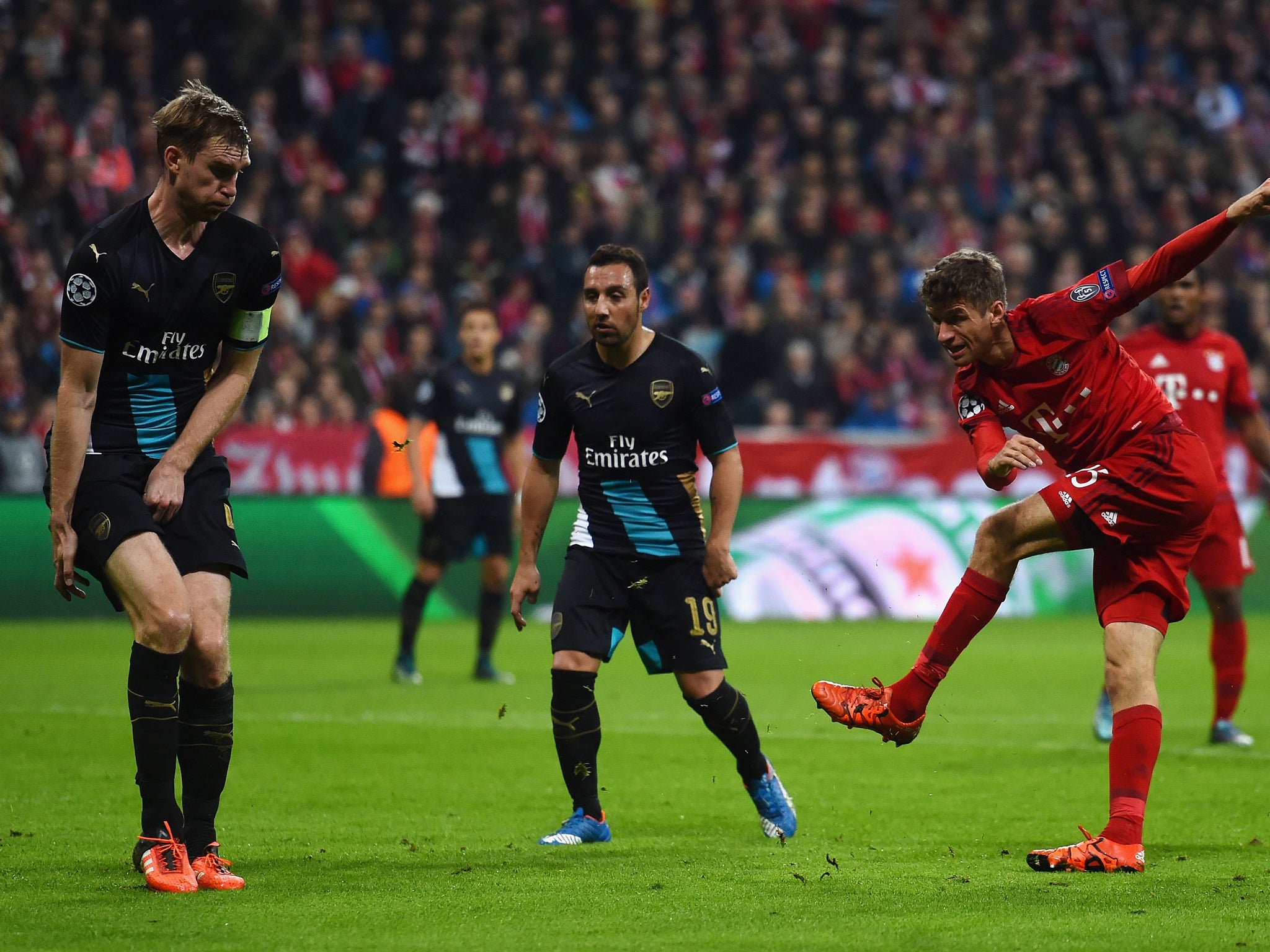 Thomas Muller scores his first goal for Bayern Munich