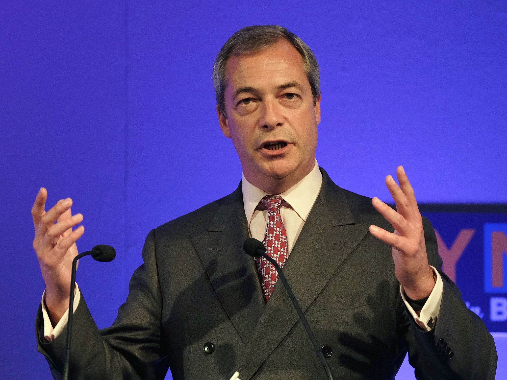 Nigel Farage said the European Union is now 'seriously imperilling our security' by allowing the free movement of refugees