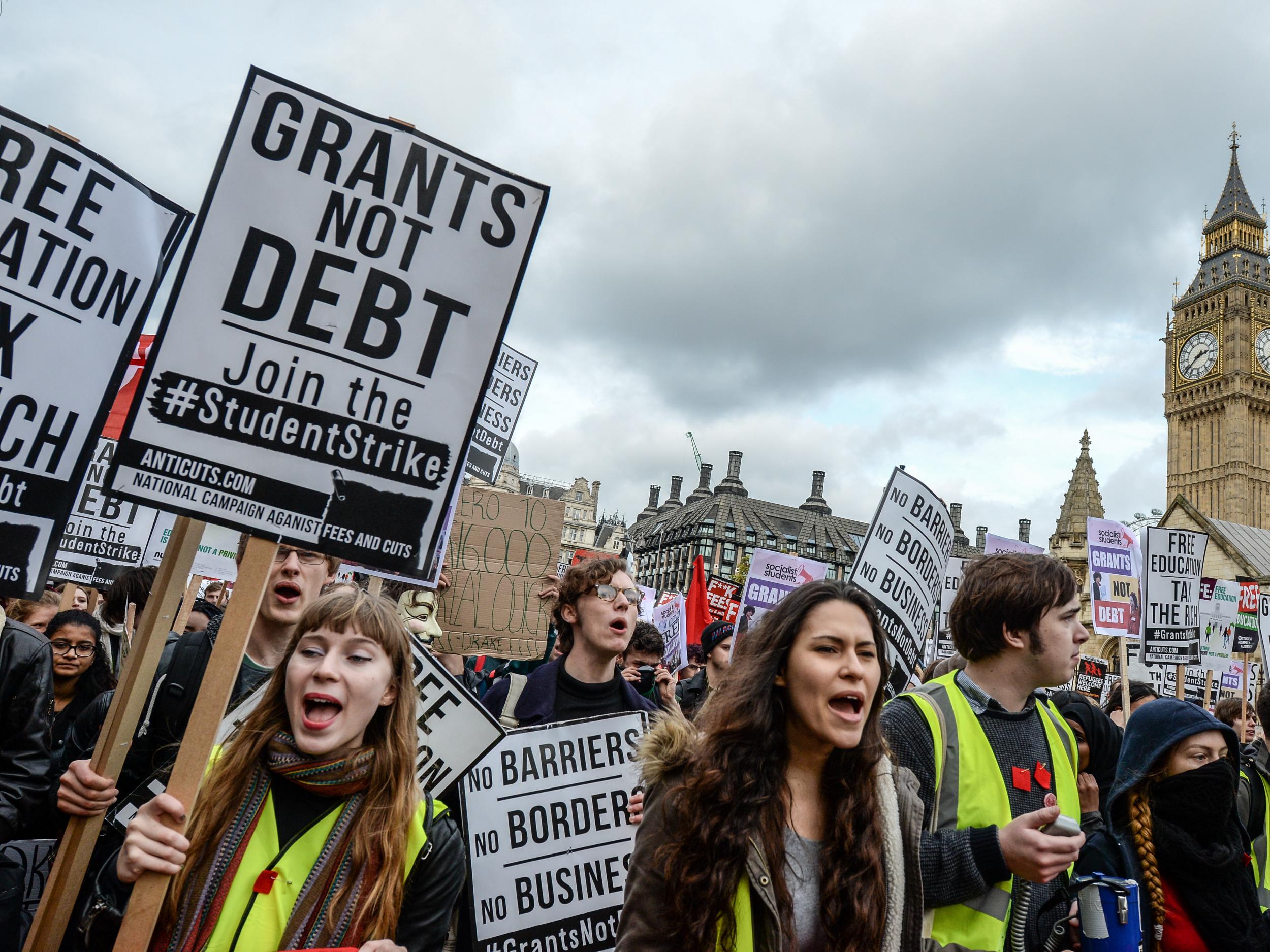 The message of young protesters has been lost after anarchists clashed with police