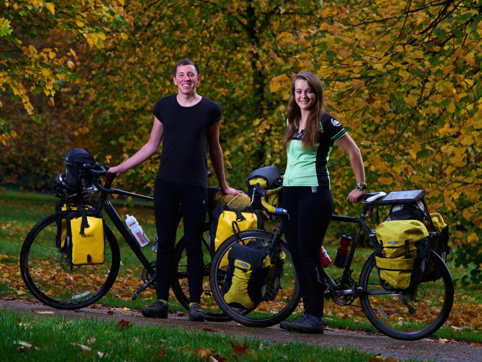 Morgan Curtis and Garrett Blad, of Climate Journey cycling expedition