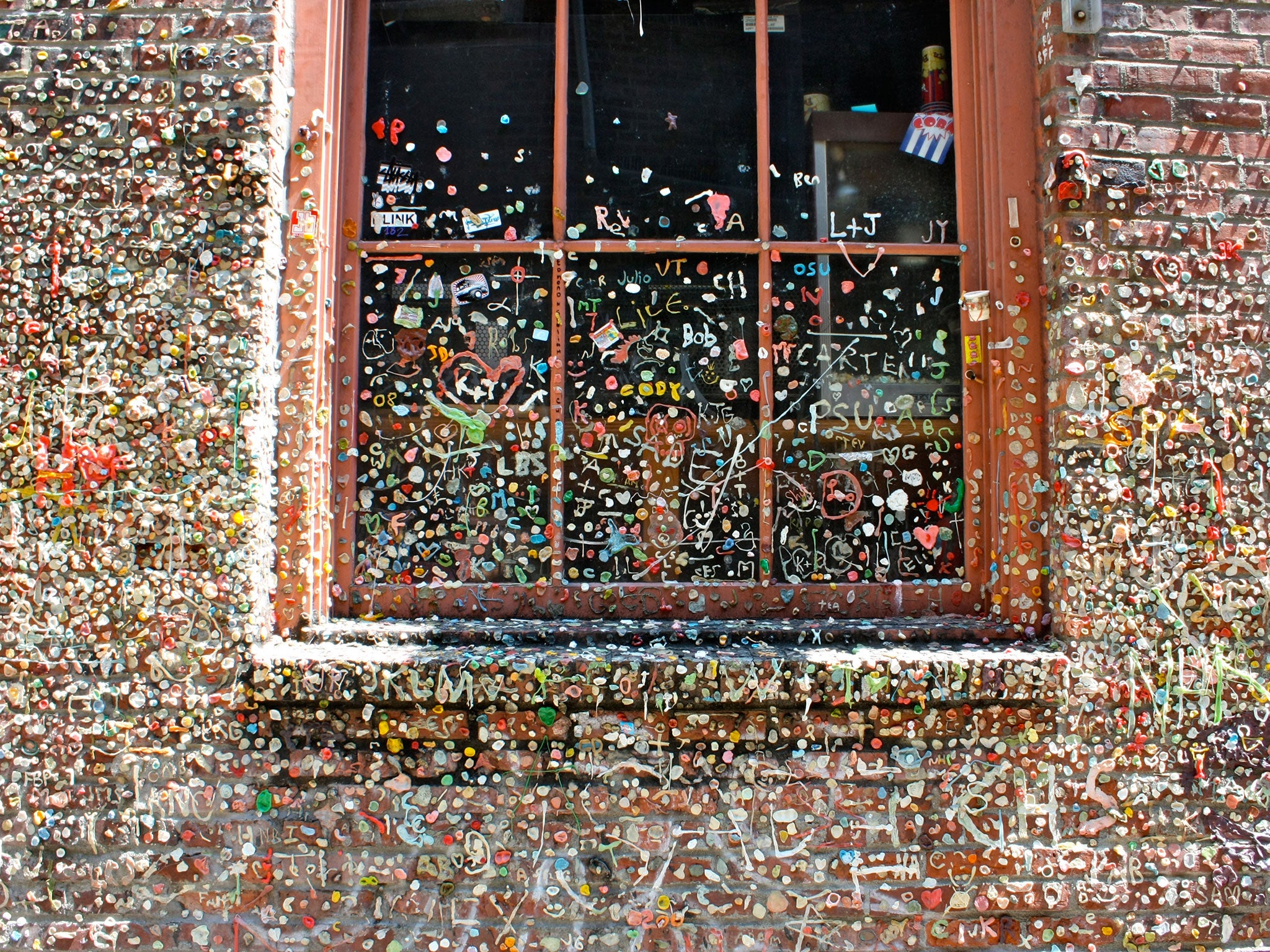 The Market Theater Gum Wall in Seattle, on the west coast