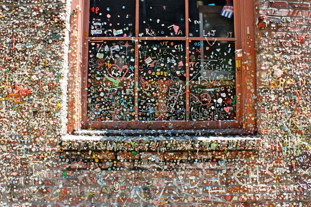 The Market Theater Gum Wall in Seattle, on the west coast