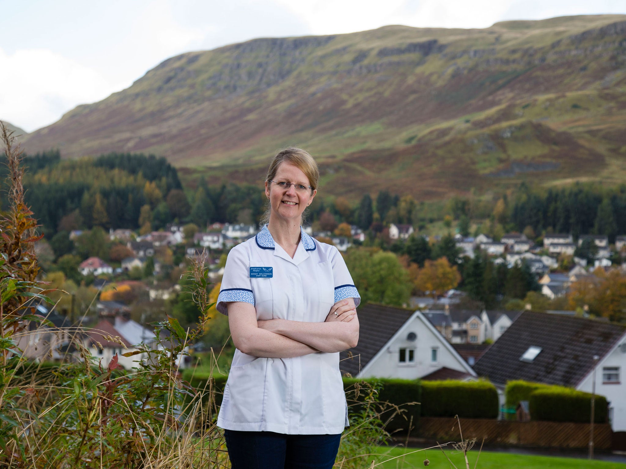 ‘Finding that spark’: Nurse Malcomson, who works at the Strathcarron hospice in Scotland