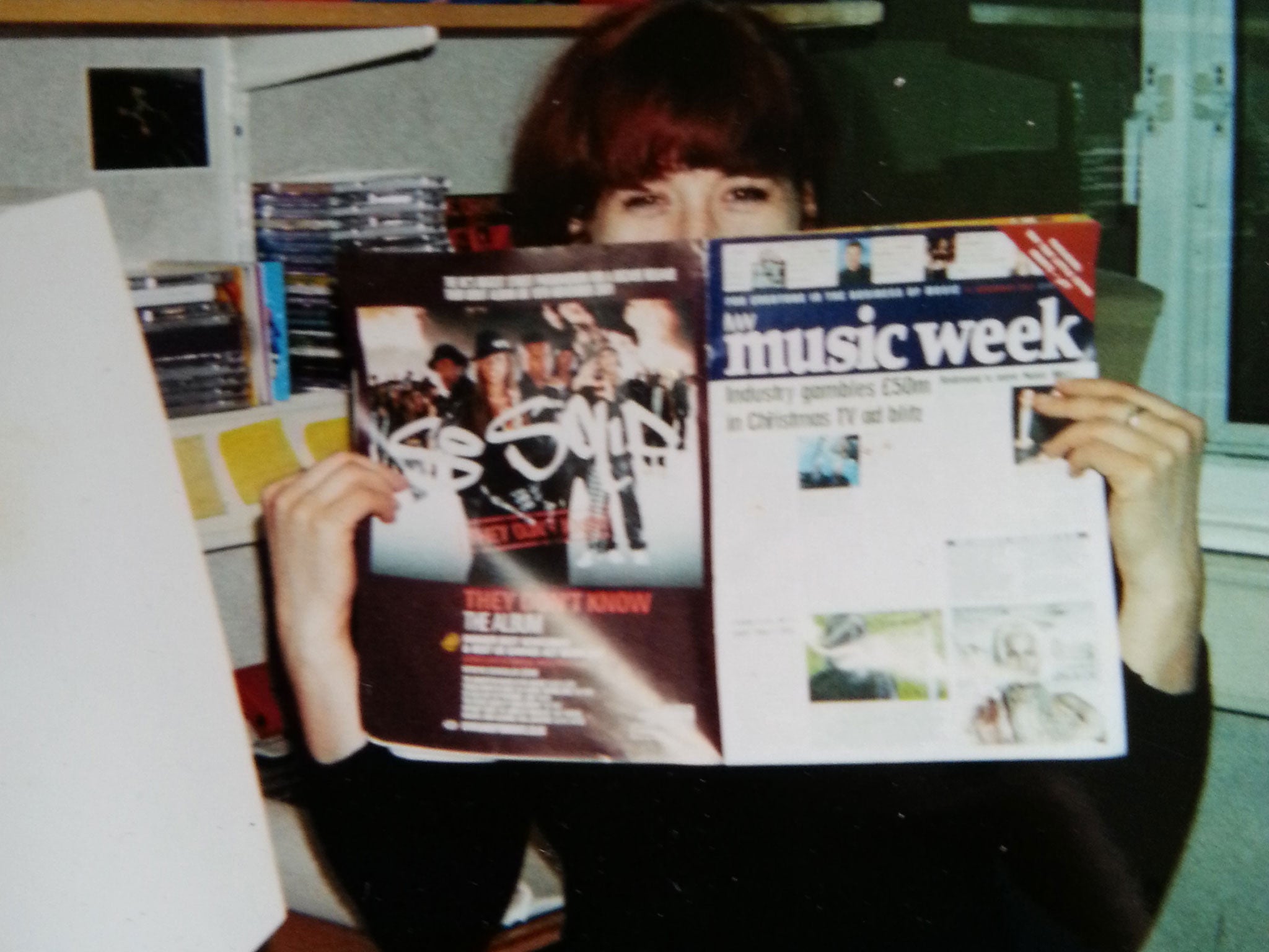 The author ‘absorbing’ a copy of Music Week magazine