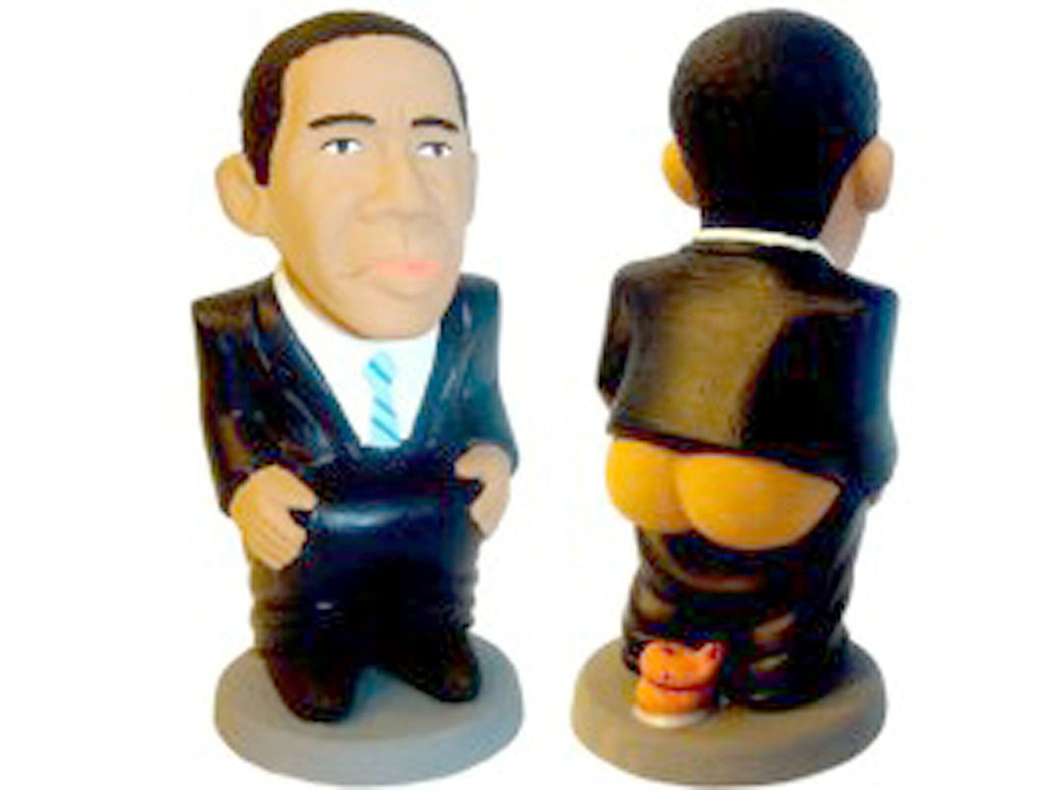 Barack Obama’s ‘caganer’ model – one in a series of Catalan Christmas toys dating back centuries