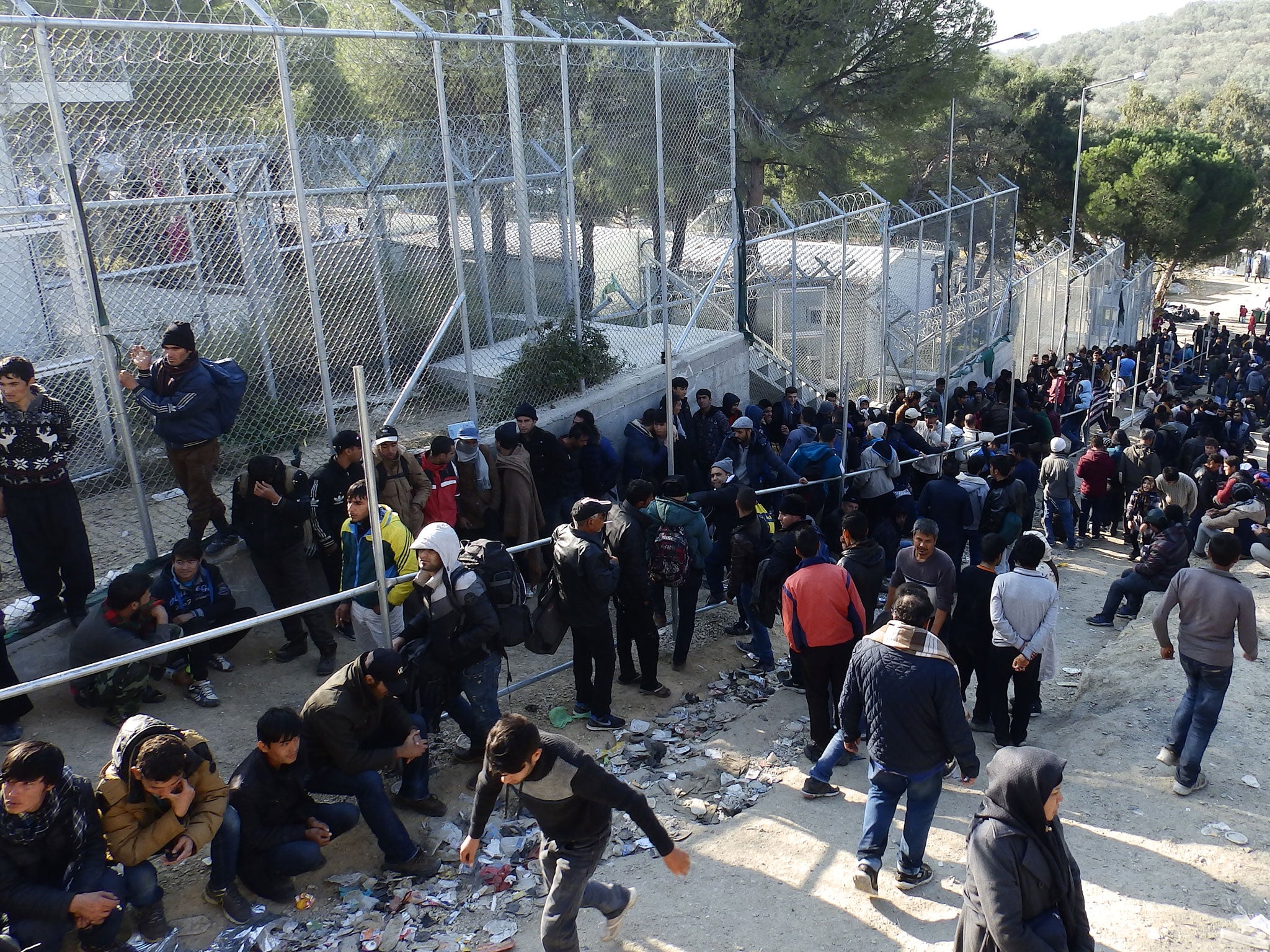 Moria refugee camp in Lesbos