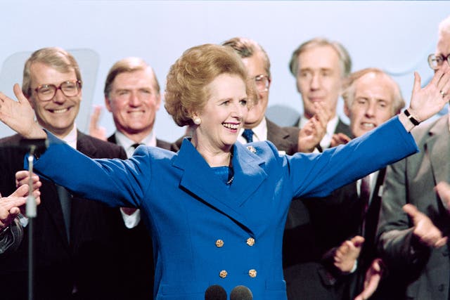 You remember not Thatcher’s mid-Eighties power suits but the woman above them