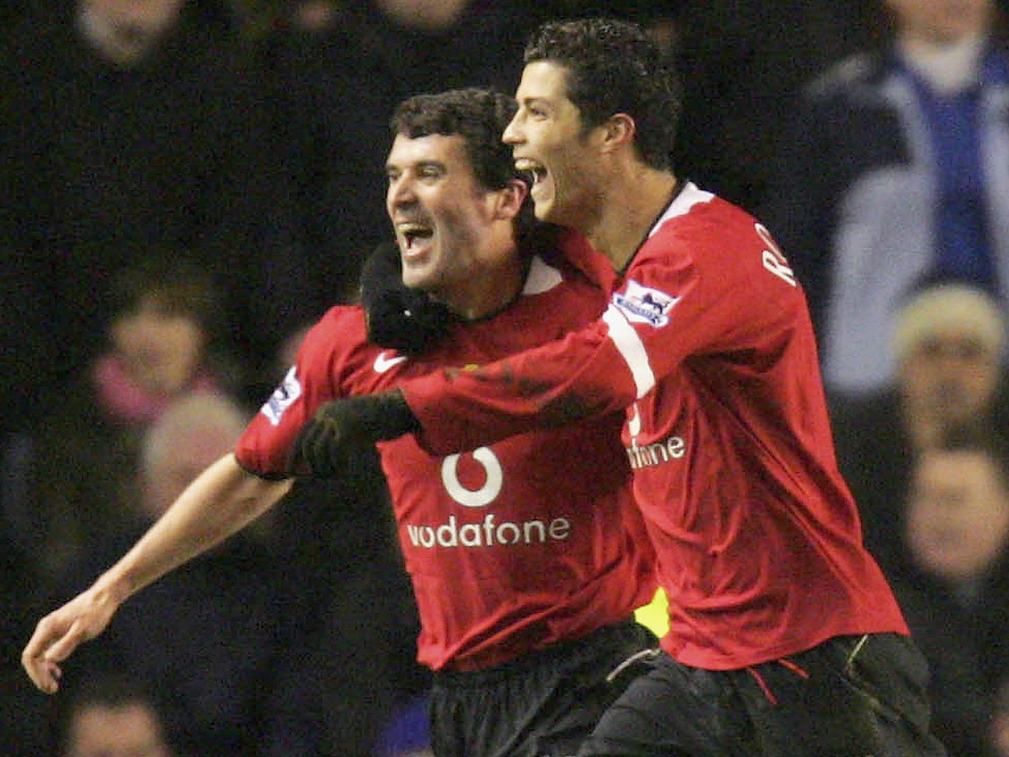 Roy Keane and Cristiano Ronaldo