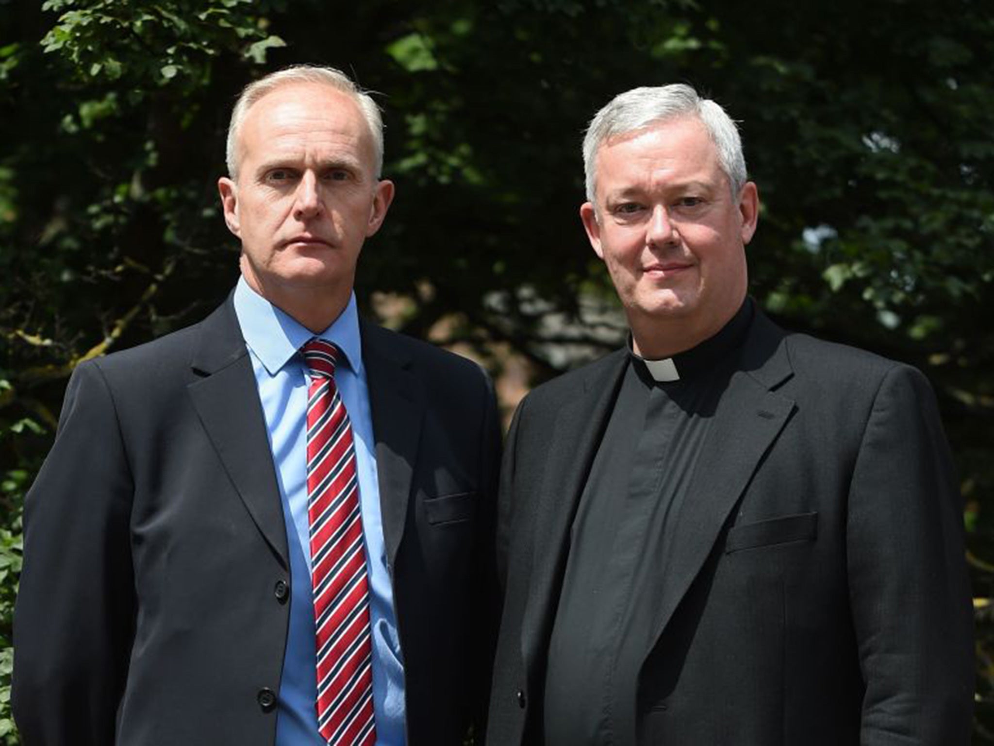 Canon Jeremy Pemberton (right) with his husband Laurence Cunnington
