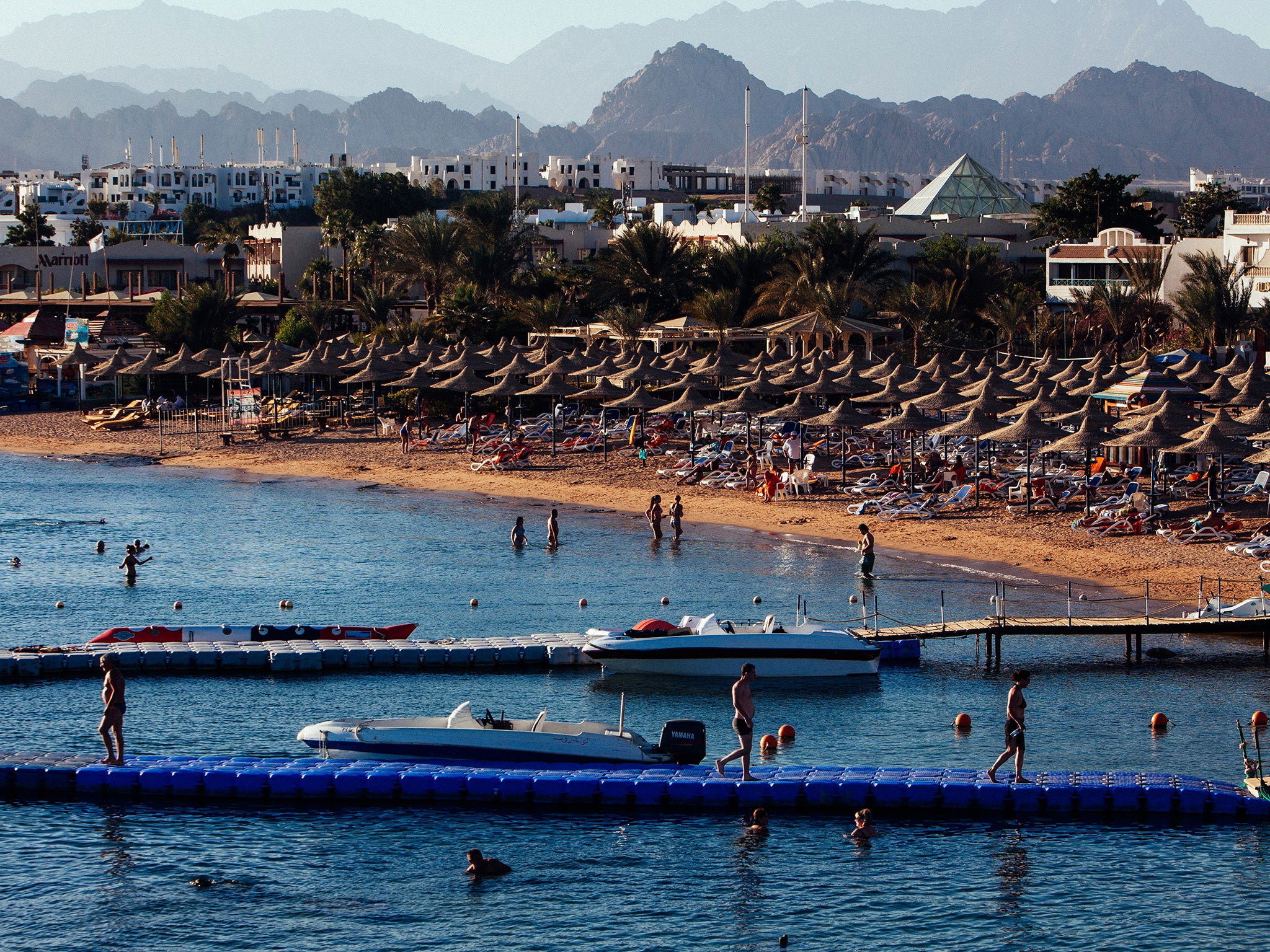 A beach in the resort of Sharm el-Sheikh in 2013