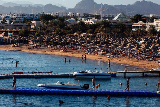 A beach in the resort of Sharm el-Sheikh  in 2013