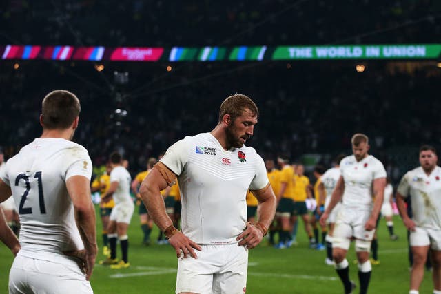 England captain Chris Robshaw looks downbeat after World Cup elimination