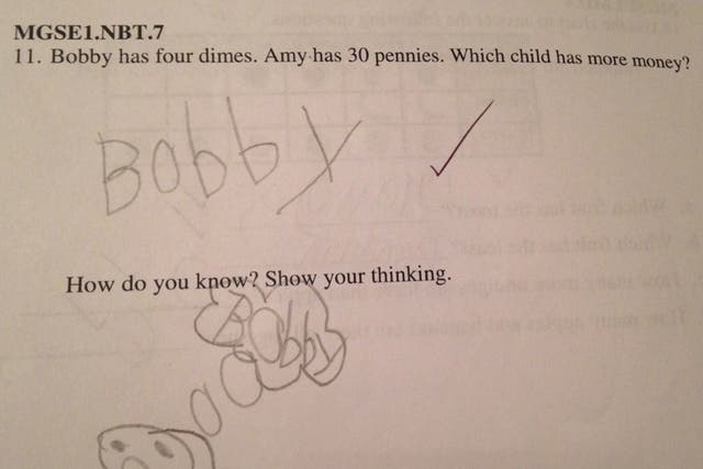 6-year-old Bobby gives the most literal answer to a maths question he could think of