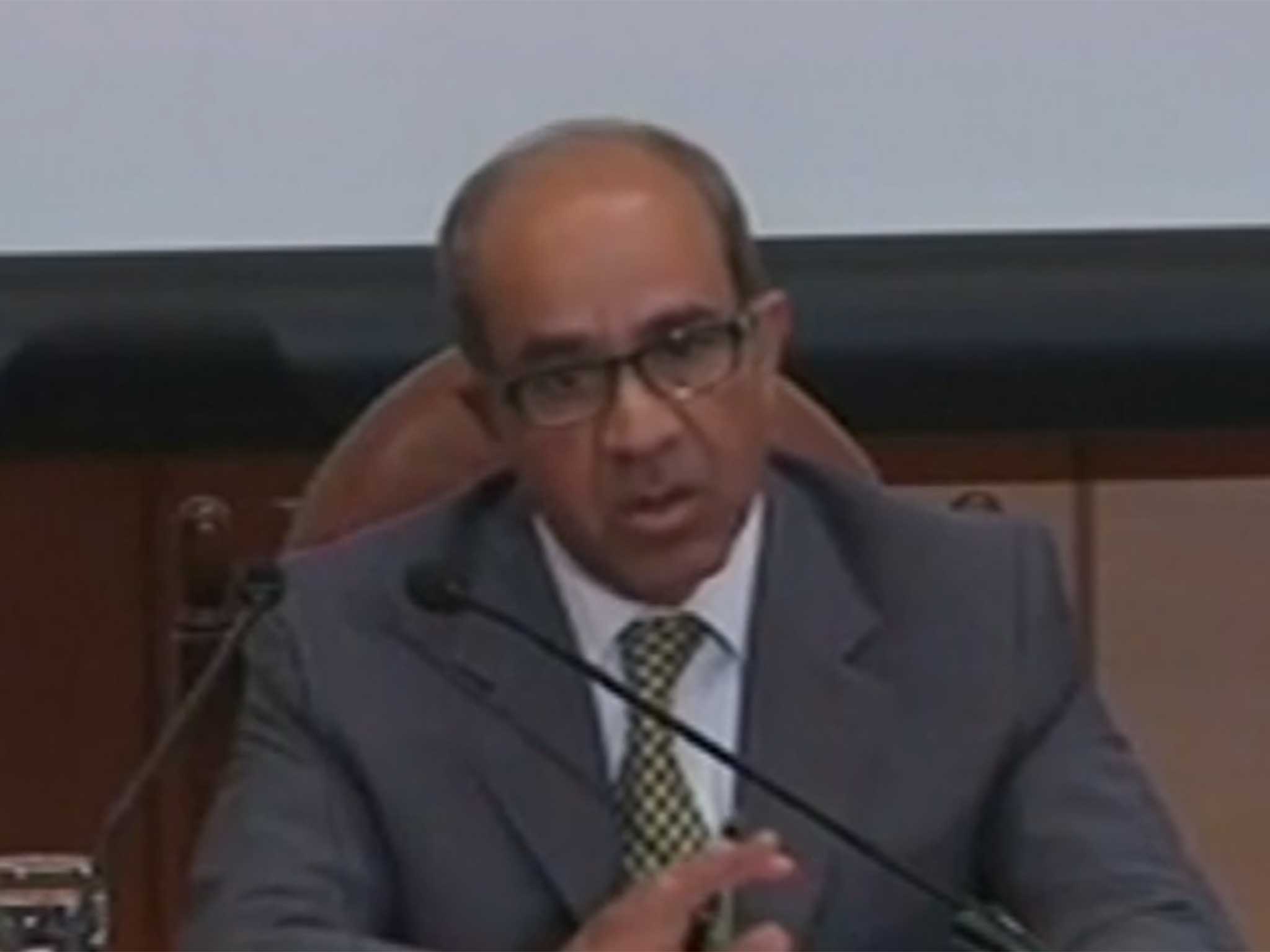 Ayman al-Muqaddam speaking in Cairo