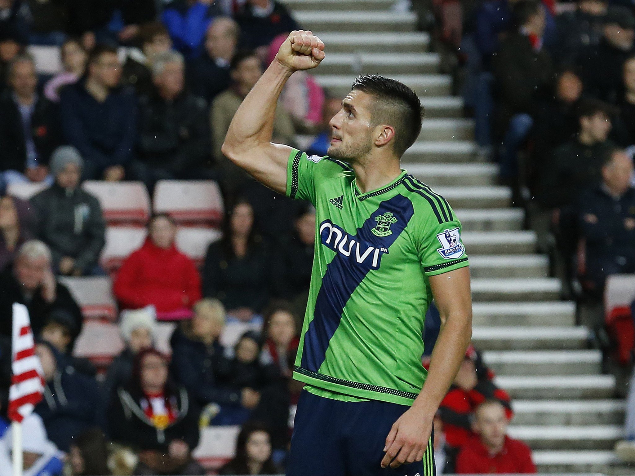 Southampton's Dusan Tadic celebrates his goal