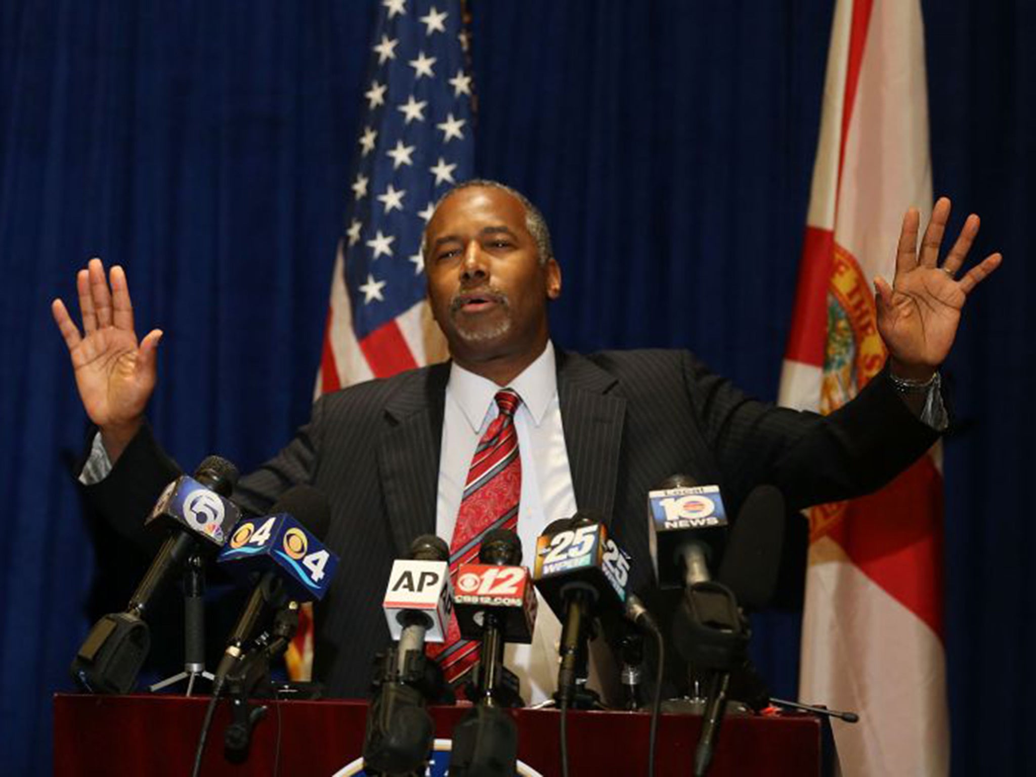 'They are satisfied to be in the refugee camps if the refugee camps are adequately funded,' Carson claimed