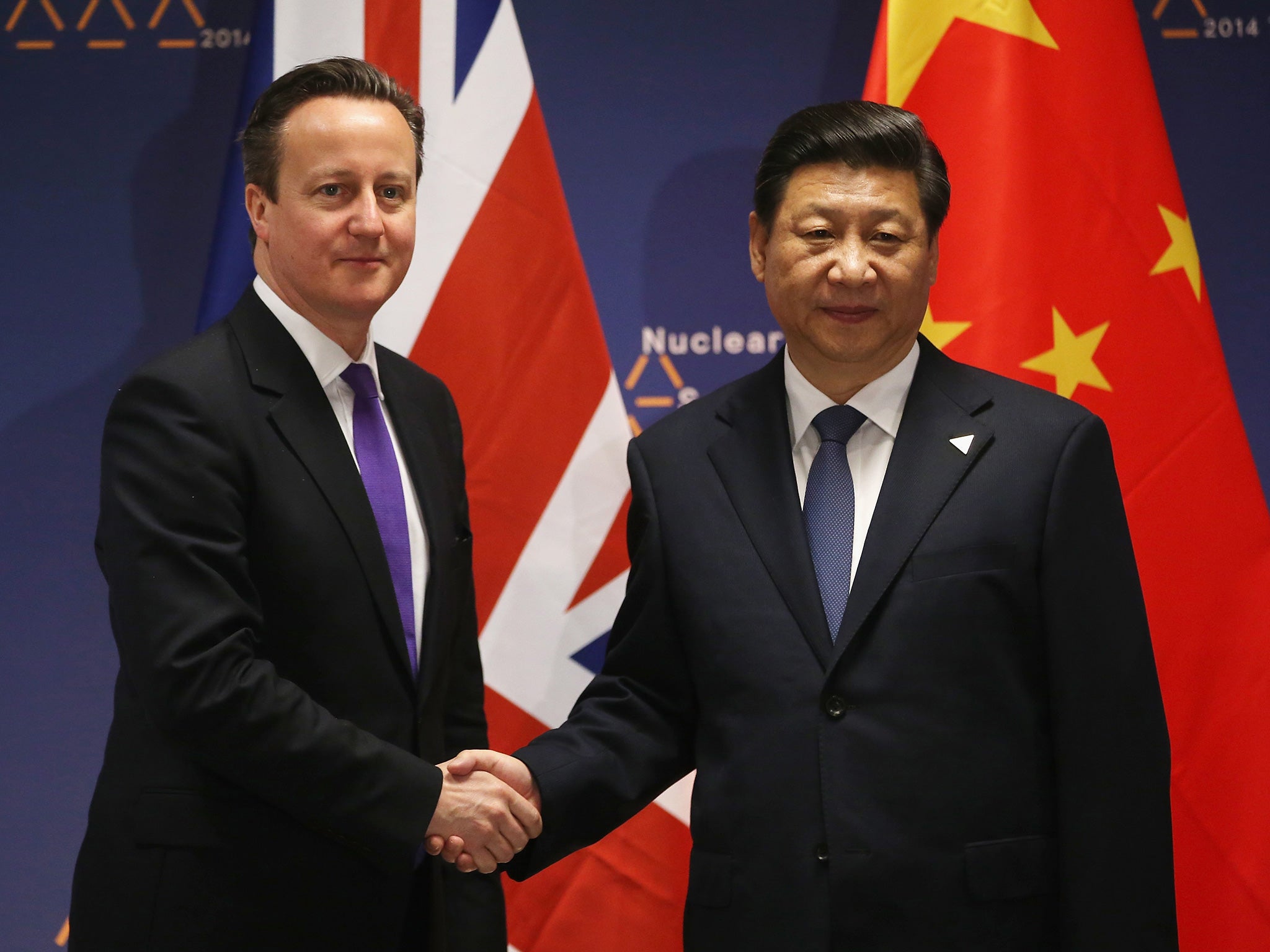 David Cameron with Chinese President Xi Jinping