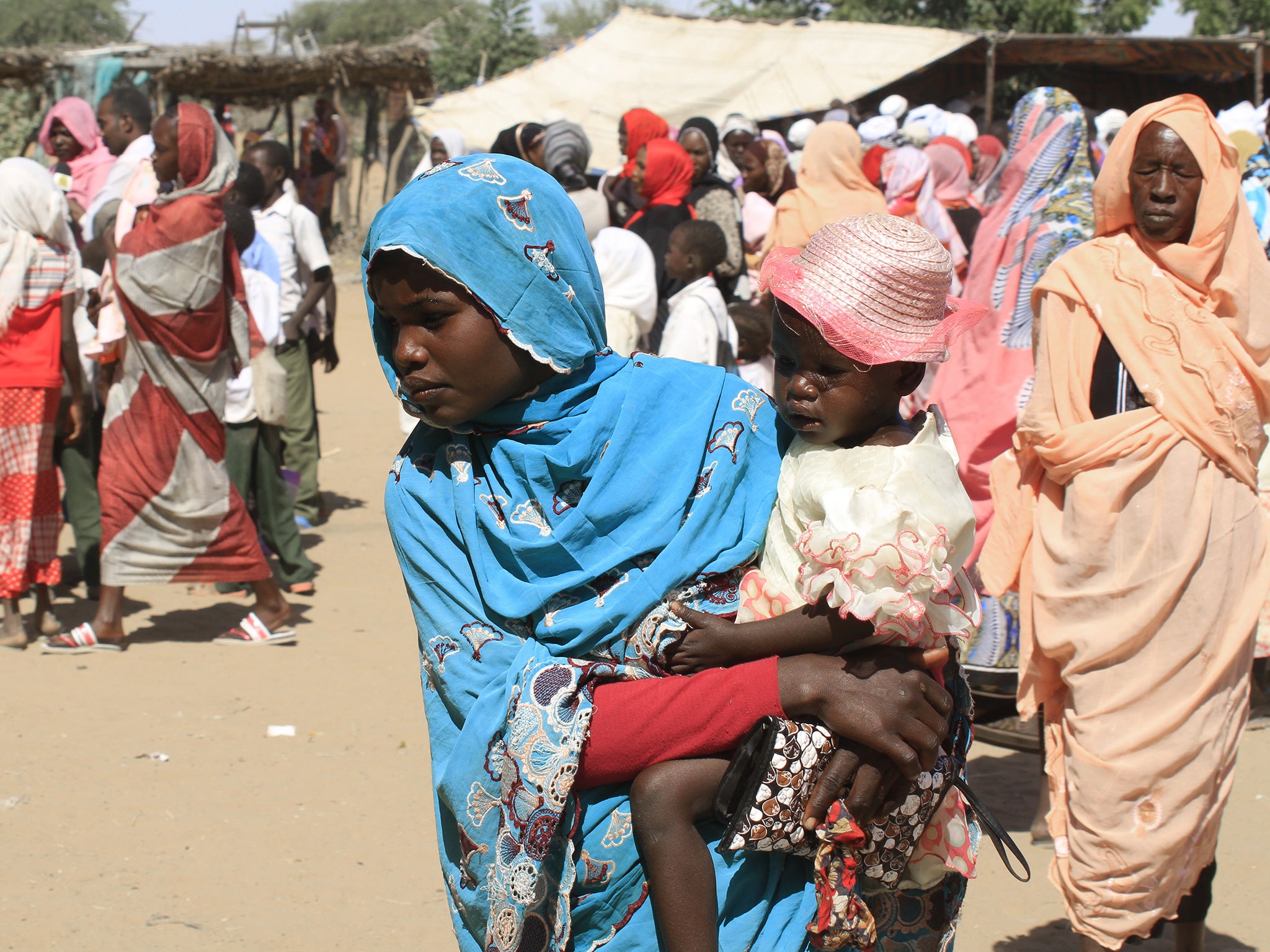Sudanese refugees in Tabit, north Darfur