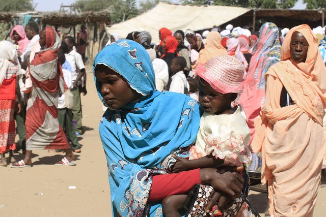 Sudanese refugees in Tabit, north Darfur