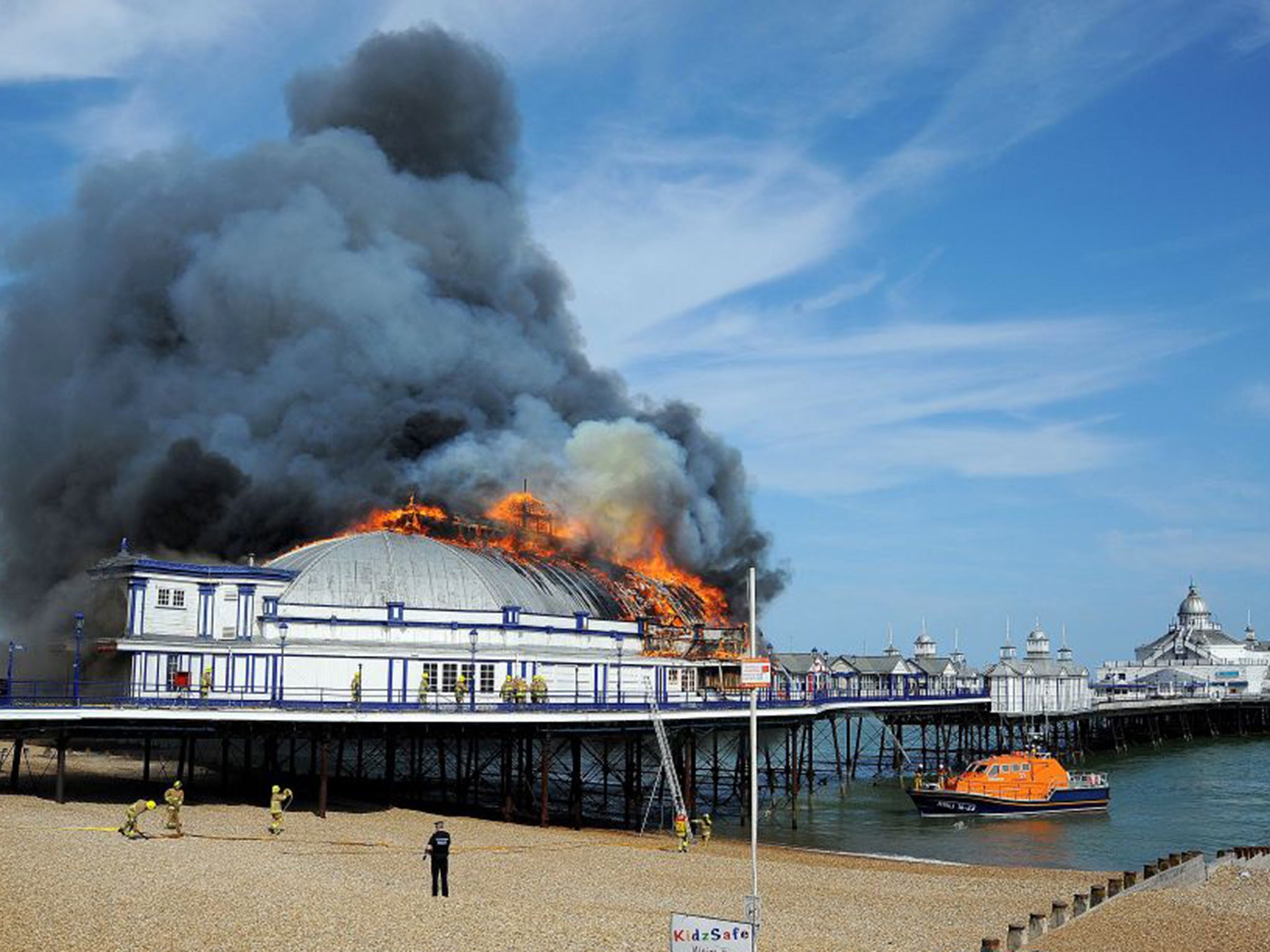 Eastbourne Pier during last year’s fire