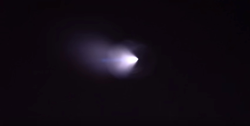 Missile across the sky in Los Angeles