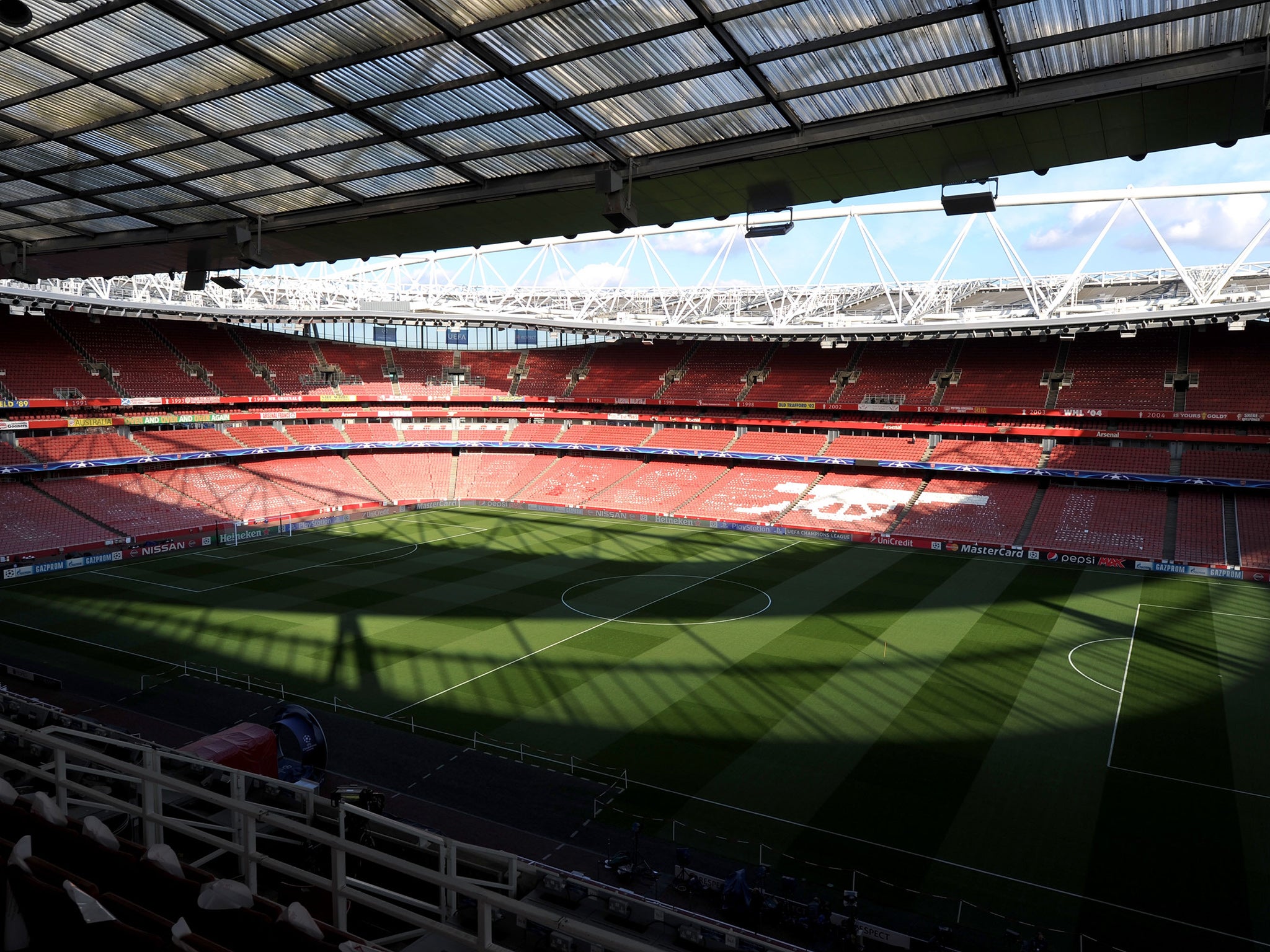 A view of the Emirates Stadium