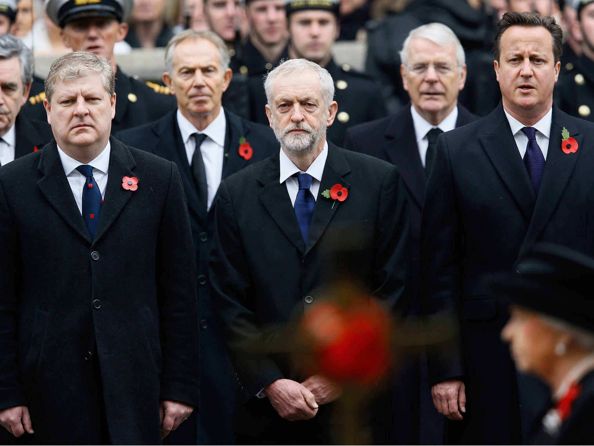Party leaders gathered to pay their respects