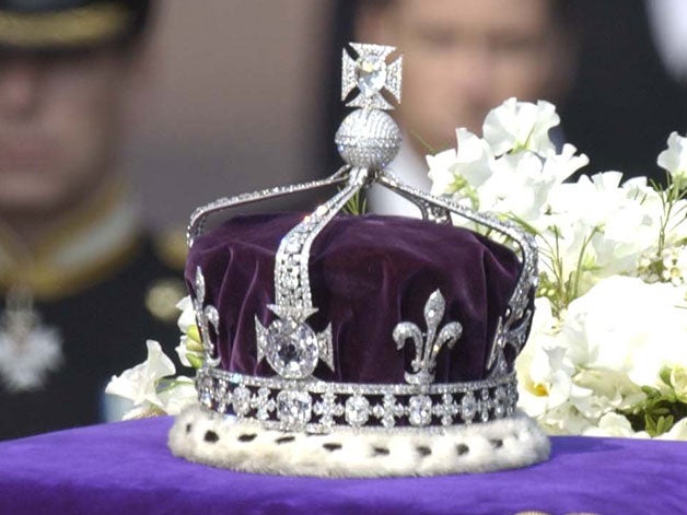 The Koh-i-Noor stone in the Queen Mother's crown