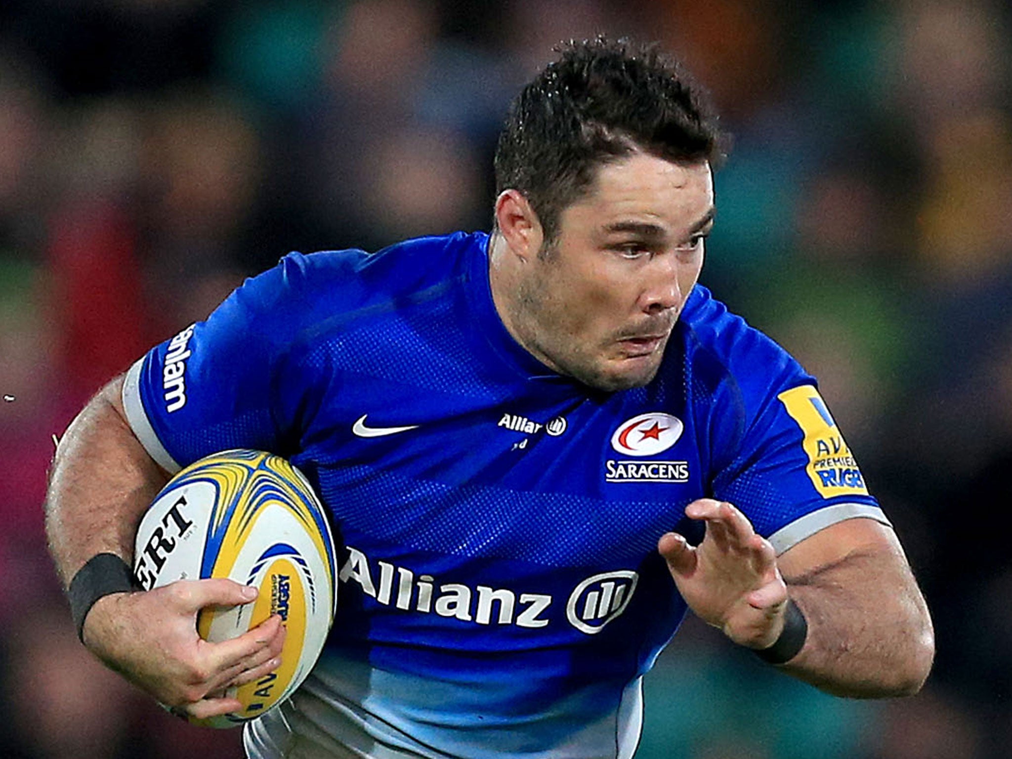 Brad Barritt in action for Saracens, whose 12-6 win kept them top of the Premiership