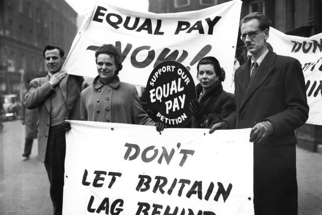 Equal pay campaigners in 1954