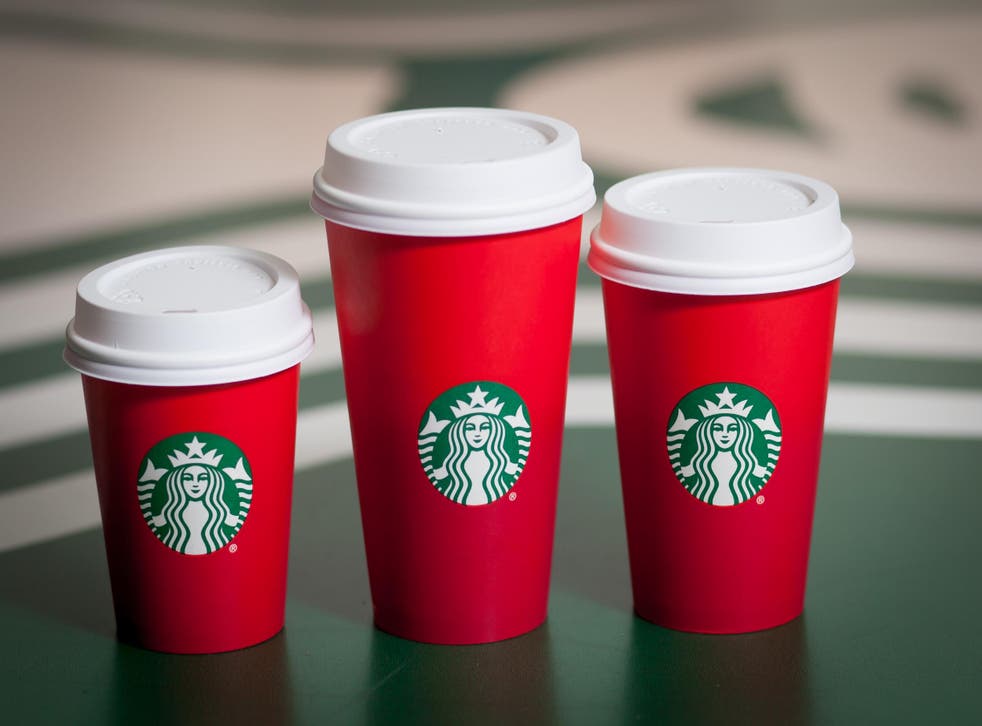 The red cup has a minimalistic design