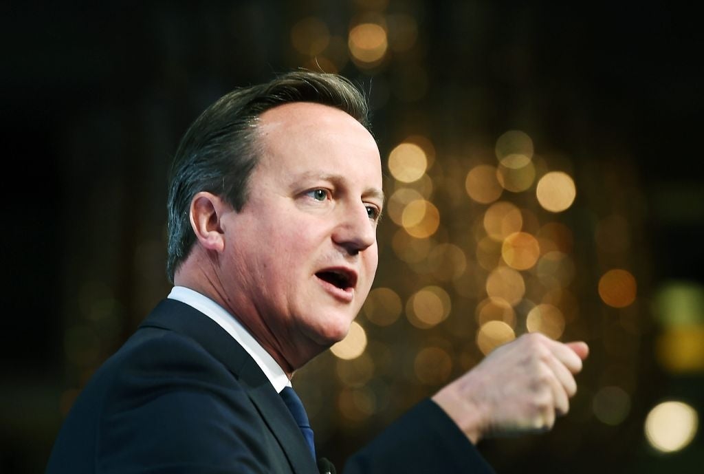 David Cameron speaks at the CBI